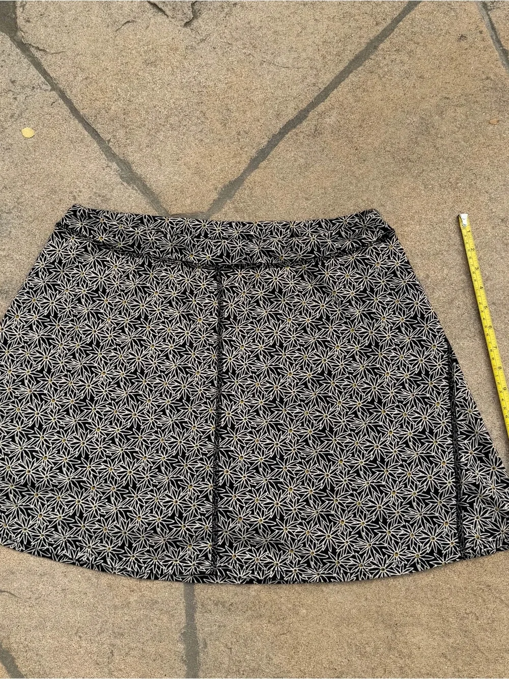 Toad&Co Black and White Floral Mini Skirt